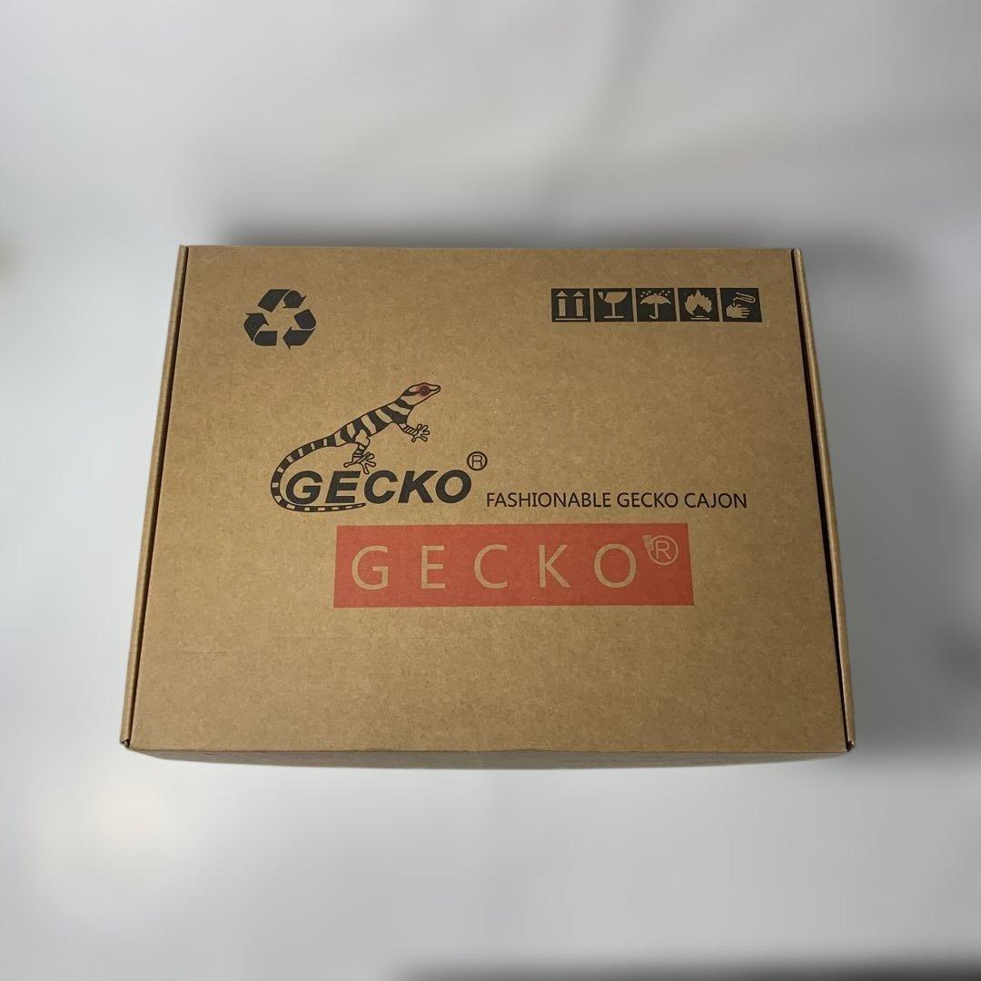 GECKO カホンデラム 木製手鼓 携帯型 八角形 打楽器 収納バッグ付き