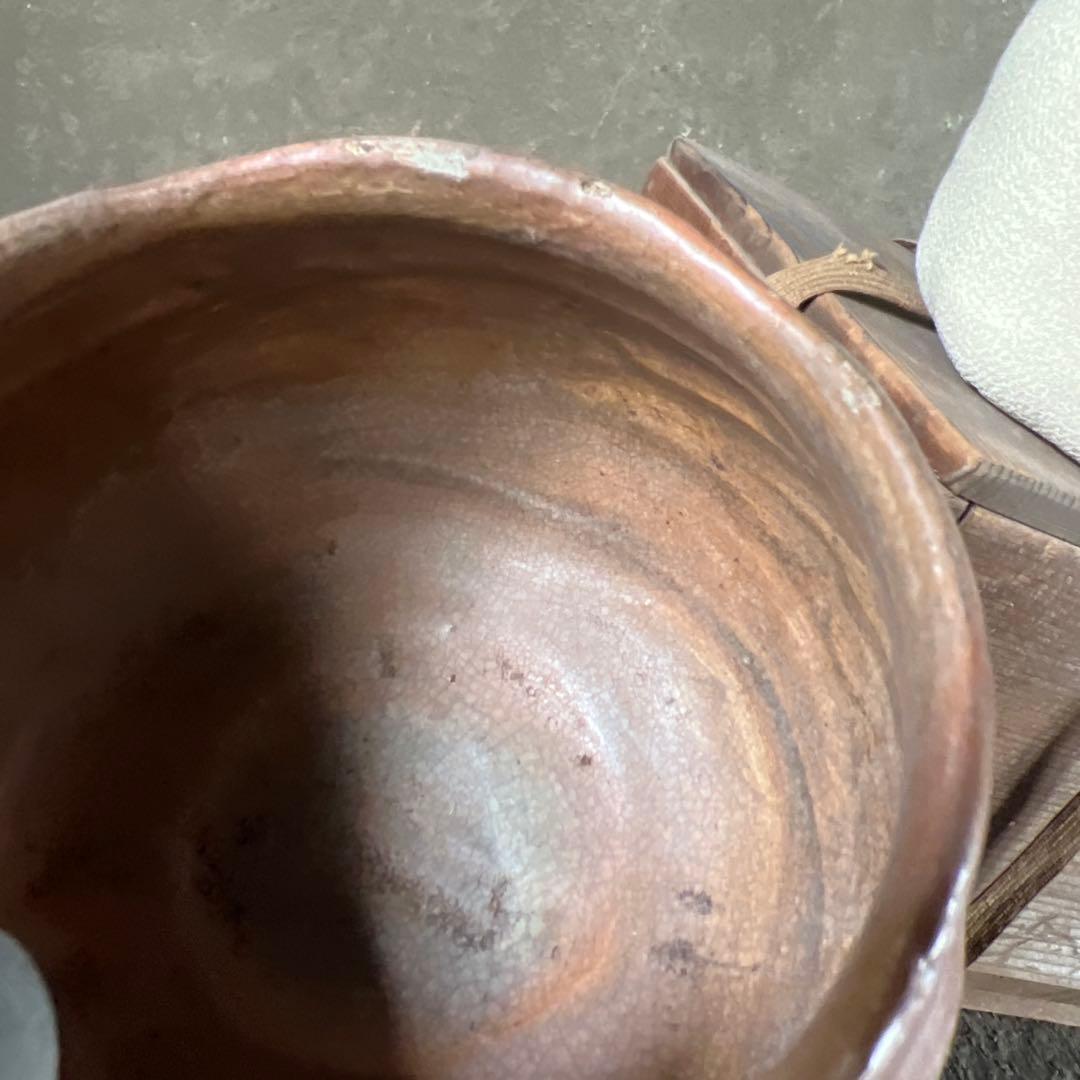 実家整理　先先代の茶道具 古い抹茶碗　木箱付