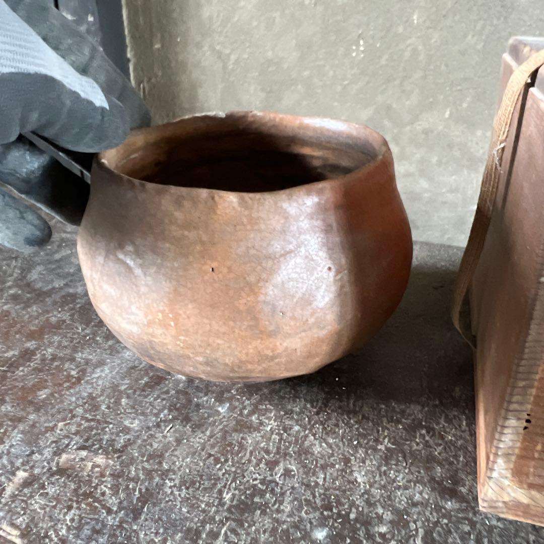 実家整理　先先代の茶道具 古い抹茶碗　木箱付