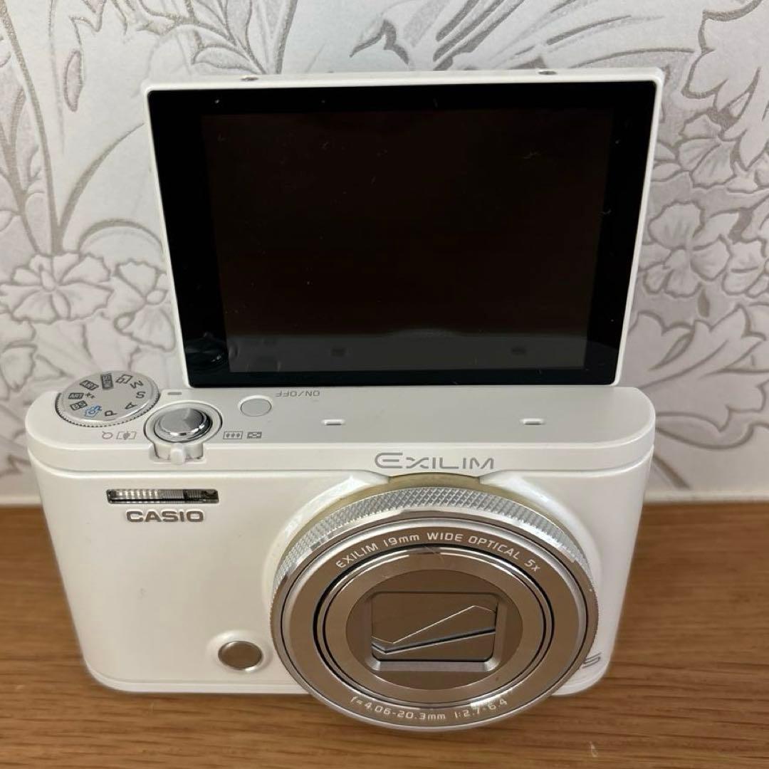 【美品】CASIO EX-ZR4100 自撮り 超広角19mm ホワイト