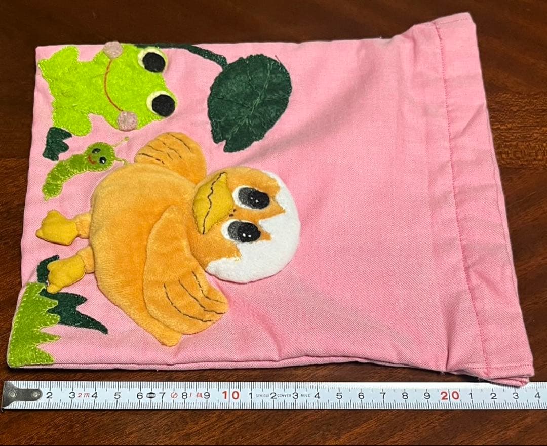 【ハンドメイド】アヒルとひよこの刺繍トートバッグ