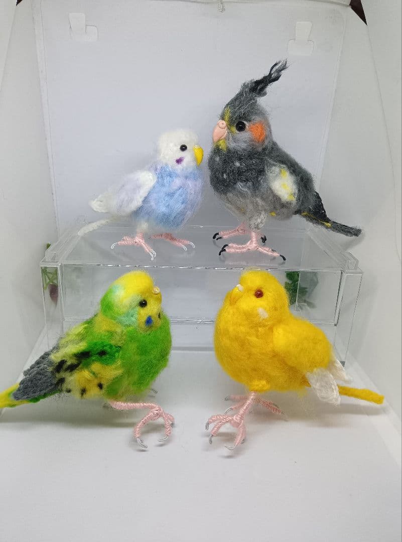 編みぐるみ　セキセイインコ　オカメインコ 〈ちぃ〉