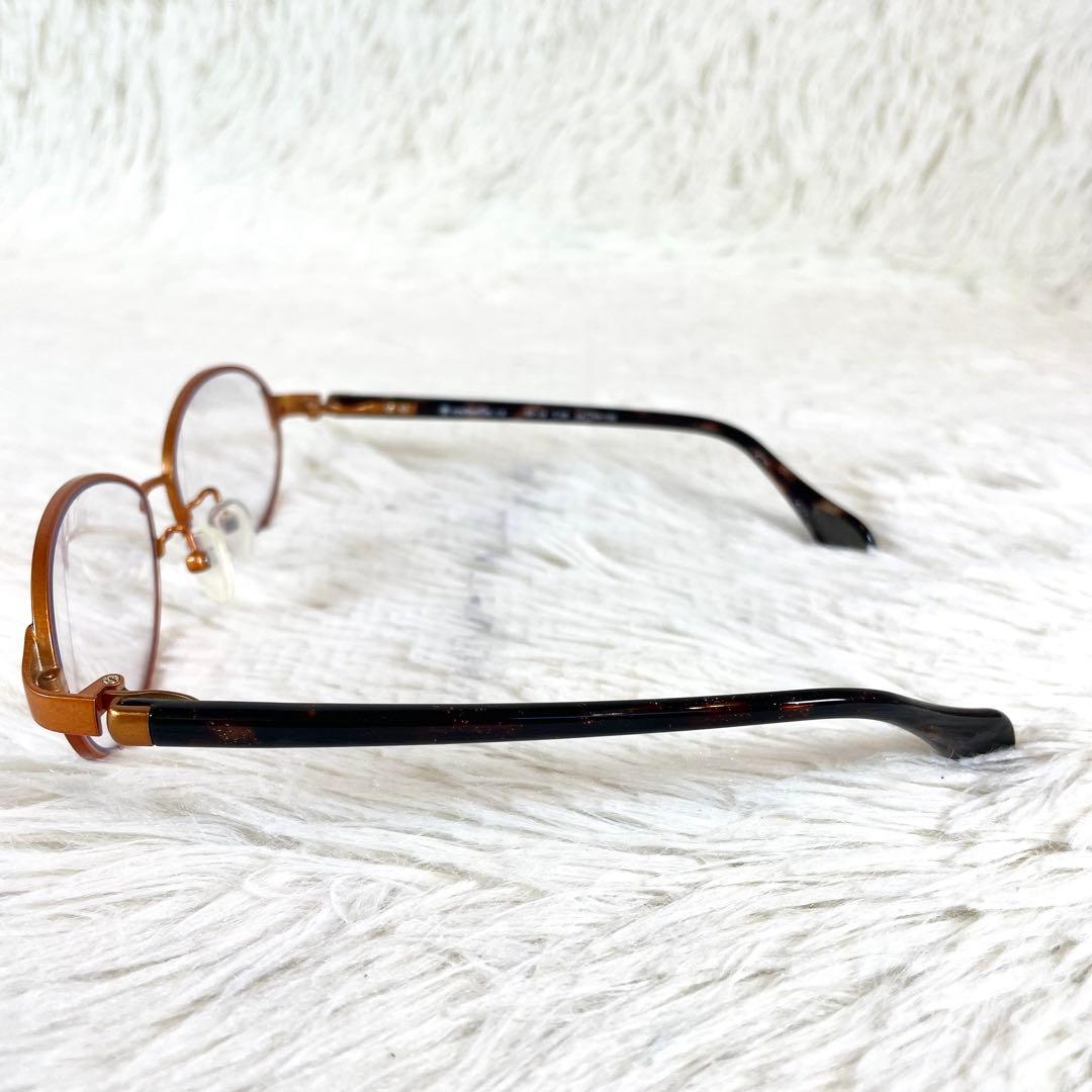 極美品　eyebrella　EB-24　ブルーライトカット　度無し　オレンジ