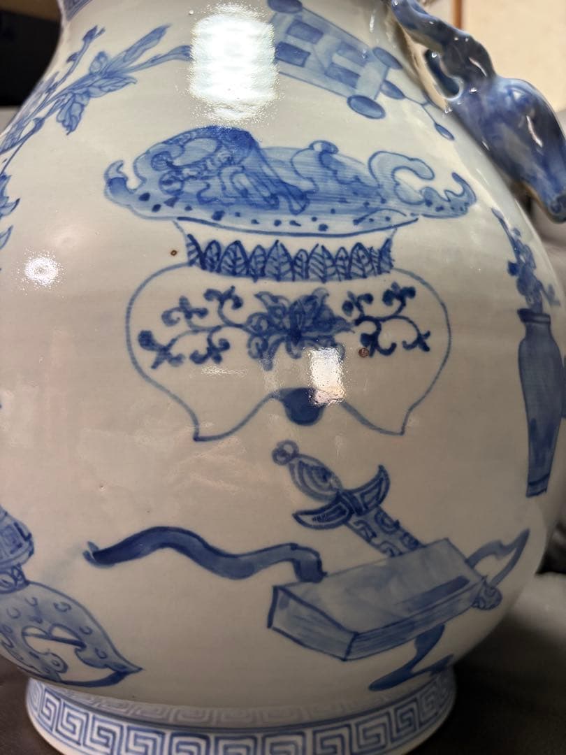 シカ壺　置物
