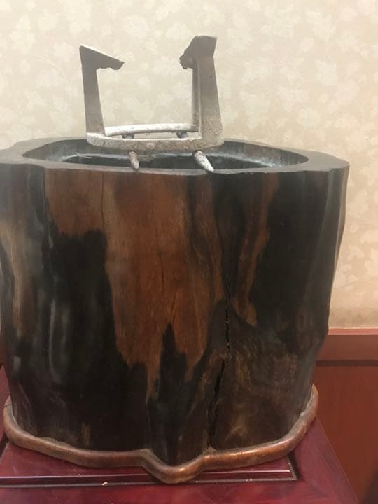 骨董品   黑柿木火鉢