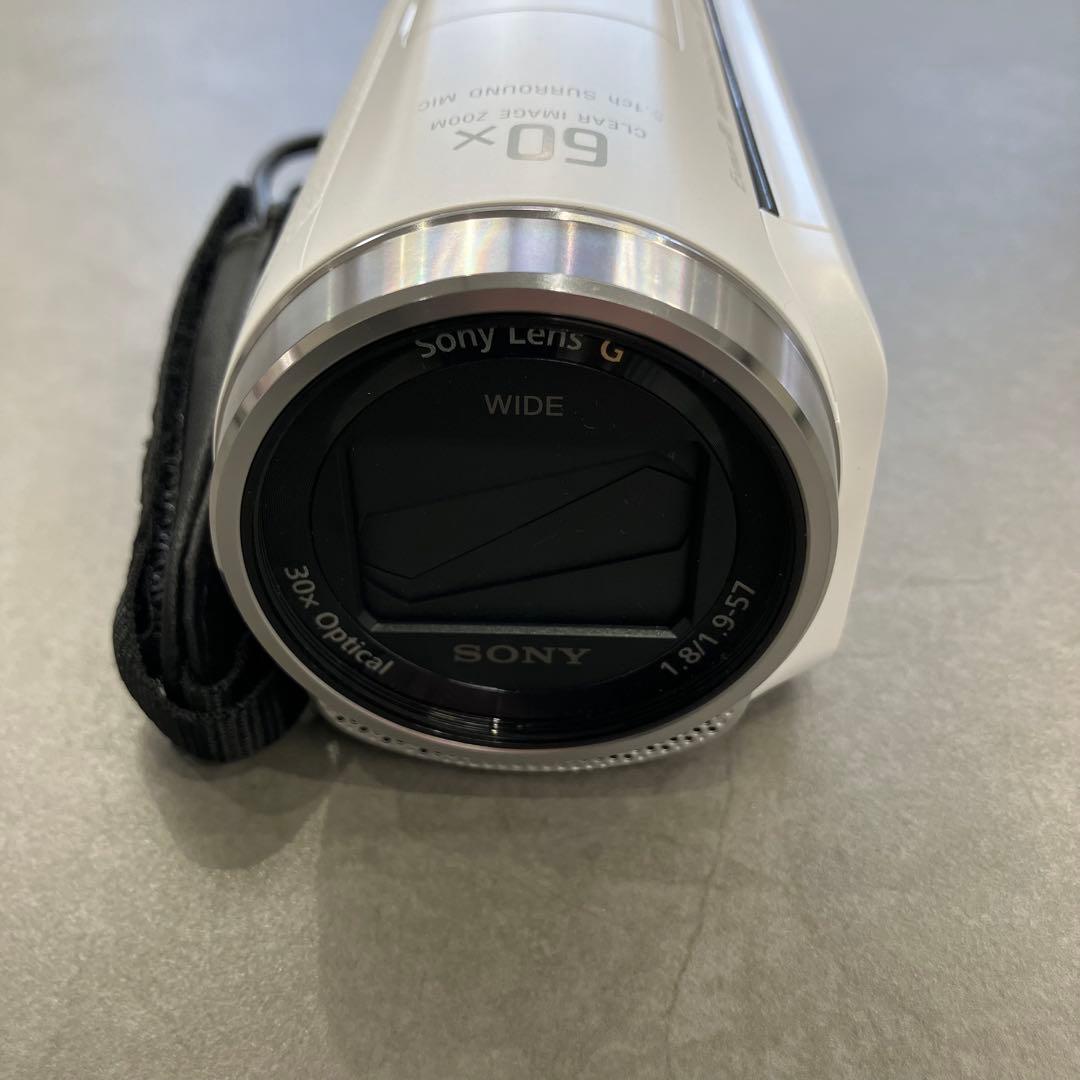 通電未確認 Sony HDR-PJ680ハンディカム ビデオカメラ 白本体