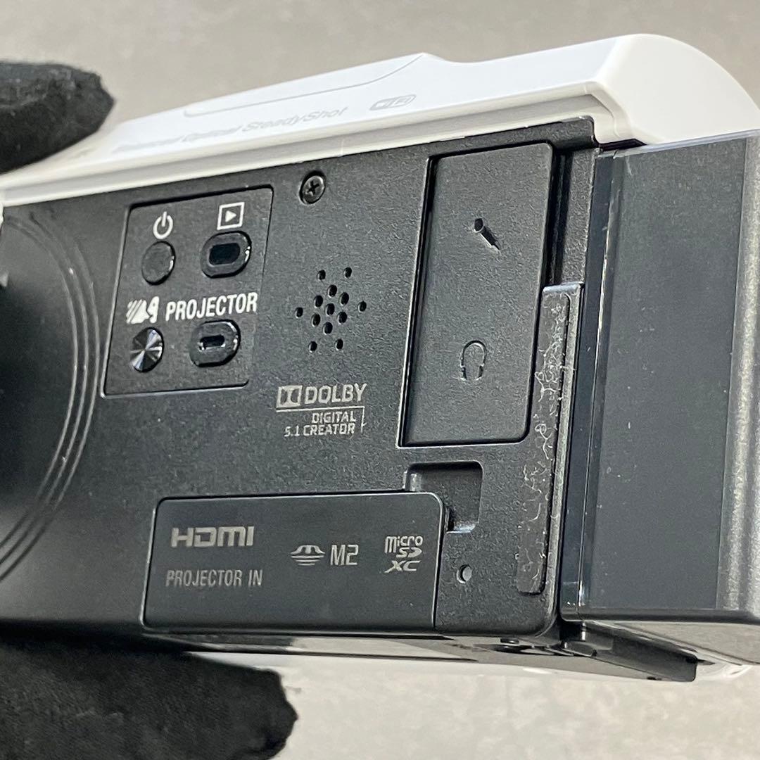 通電未確認 Sony HDR-PJ680ハンディカム ビデオカメラ 白本体