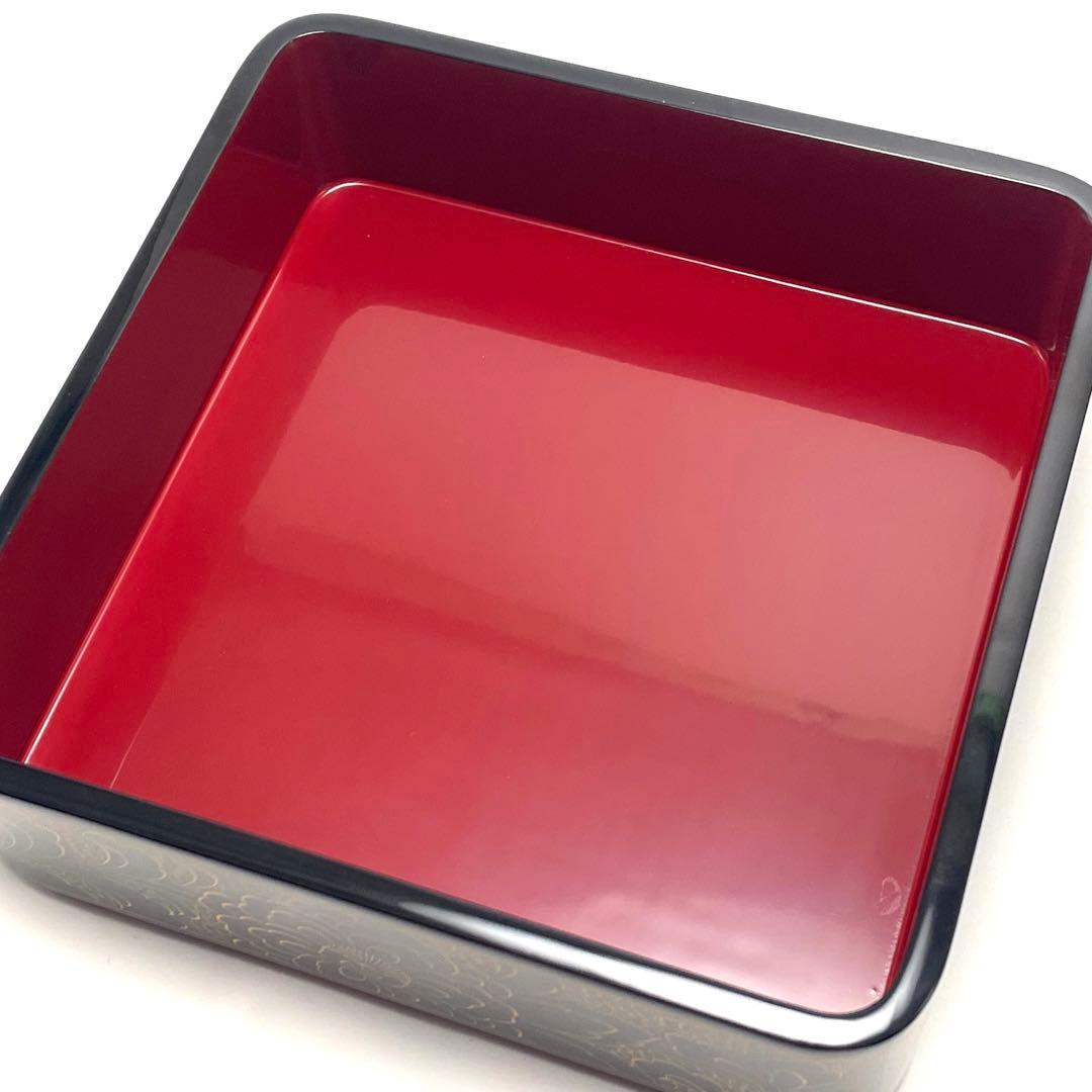 本日限定 輪島塗り 玉峰作 三重箱 漆器のアソベ 蒔絵 金彩 牡丹唐草 重箱