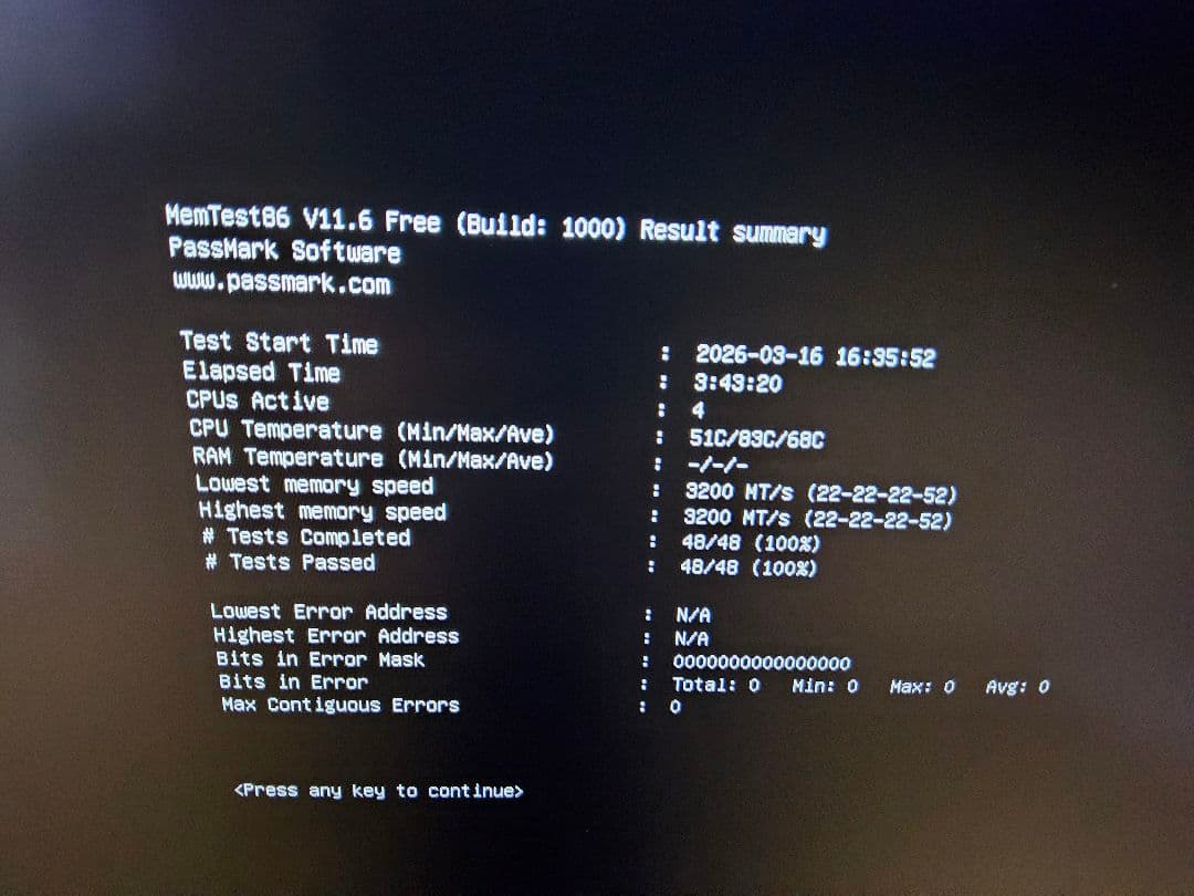 16GB ノートPC用メモリ SK Hynix DDR4 3200 動作確認済