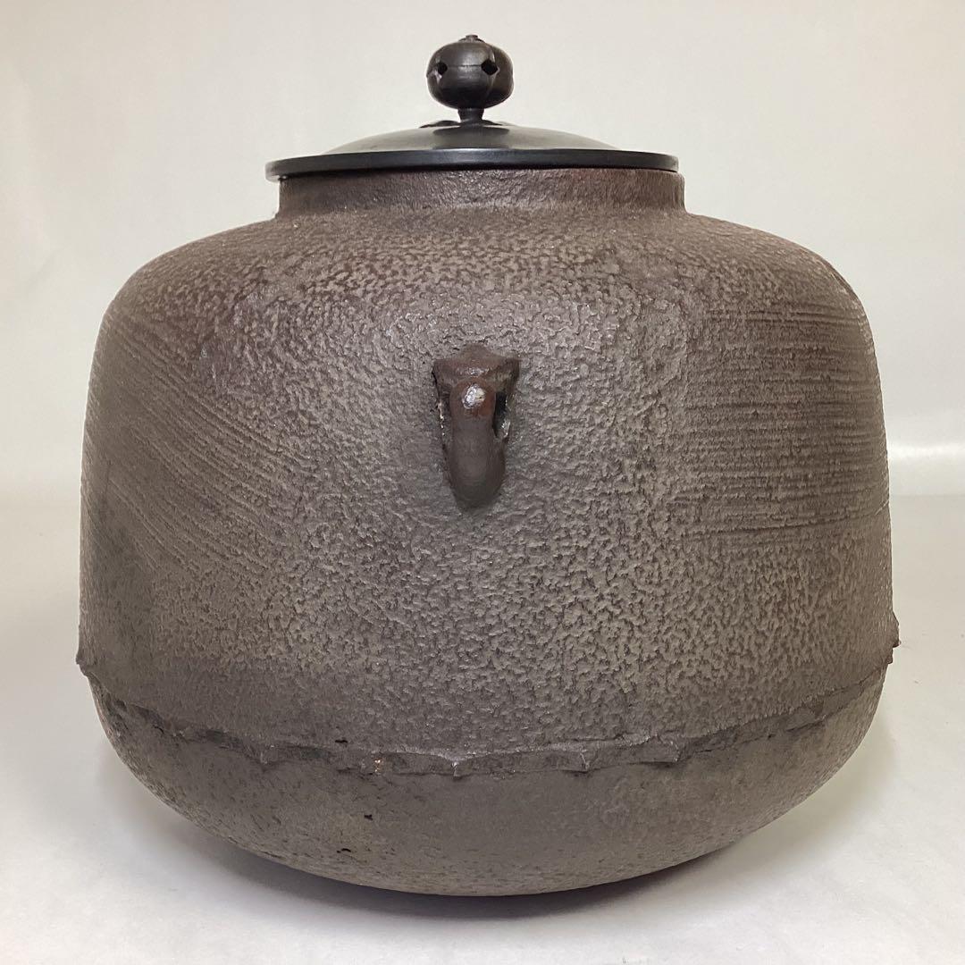 唐銅面取風炉 阿弥陀釜 釜かん 五徳 4点セット 箱なし 茶道具 古物品