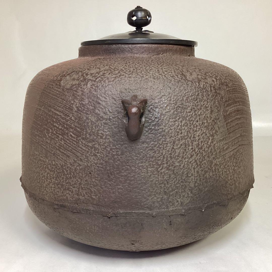 唐銅面取風炉 阿弥陀釜 釜かん 五徳 4点セット 箱なし 茶道具 古物品