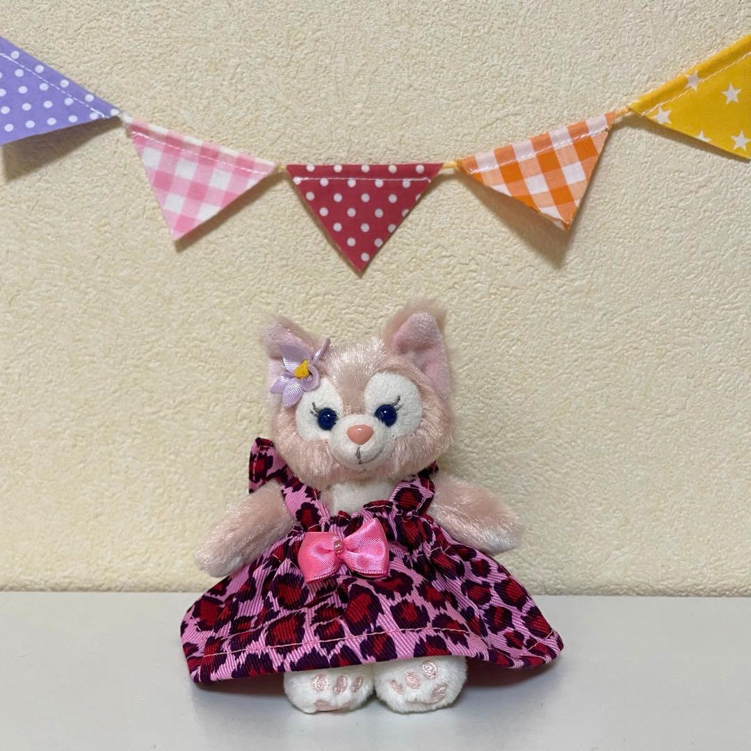 ハンドメイド★ピンク。ヒョウ柄♡レオパードワンピース★ぬいば♡ストラップ用
