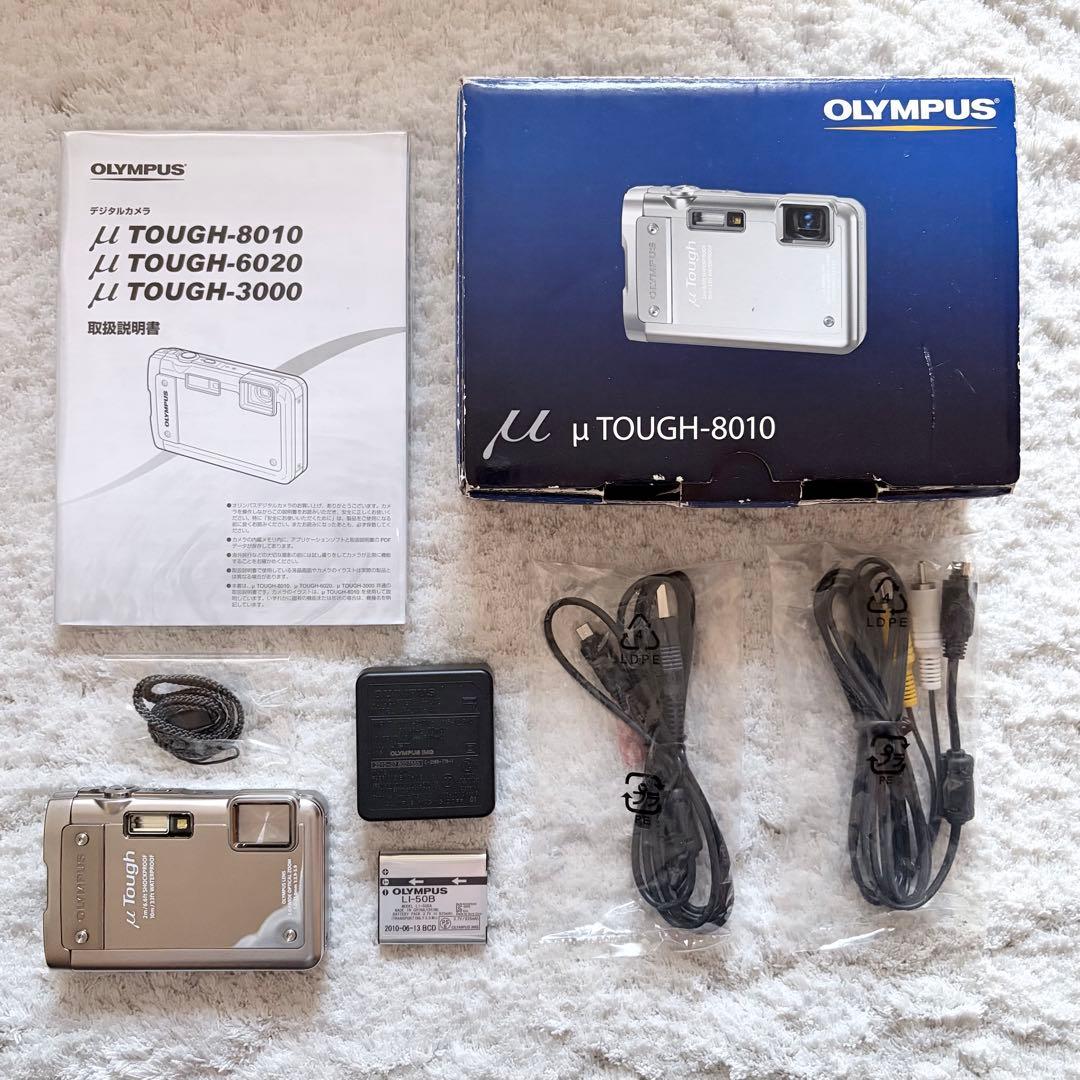 美品【動作確認済】OLYMPUS オリンパス μ TOUGH-8010 シルバー