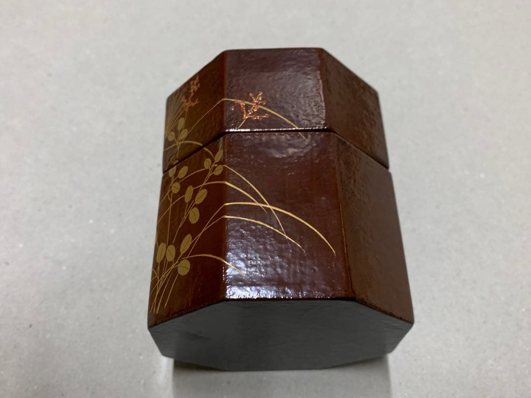 道場宗廣 宗観好 二季鳥 八角茶入 蒔絵 茶器 薄茶器 茶道具