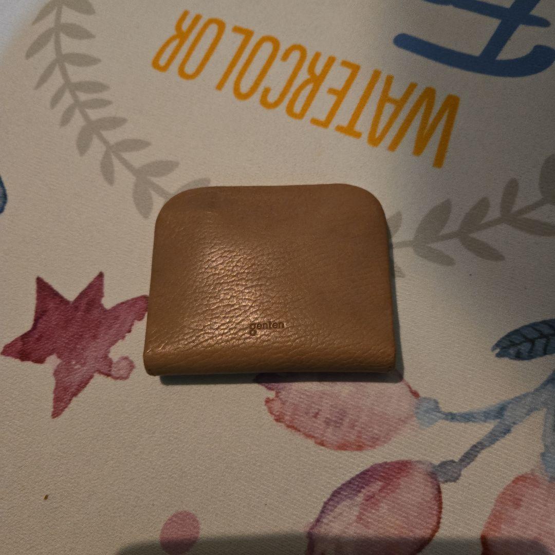 genten お茶色　珍しい　小銭財布