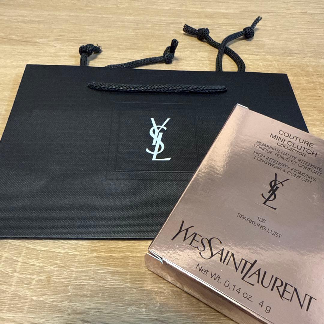YSL イヴサンローランクチュール ミニクラッチ 126 スパークリング ラスト