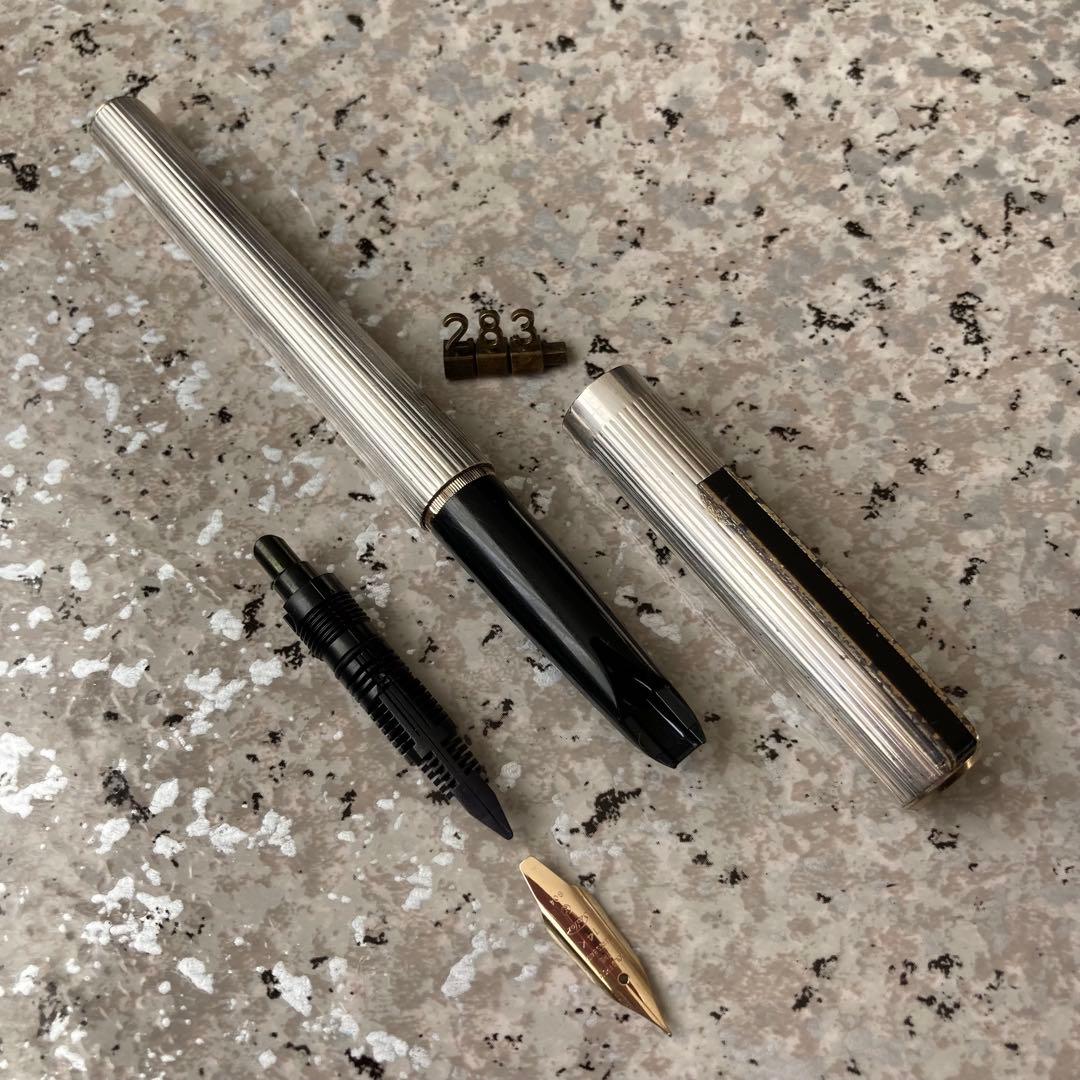 #283 オーバーホール済み 万年筆 sailor セーラー 14k シルバー