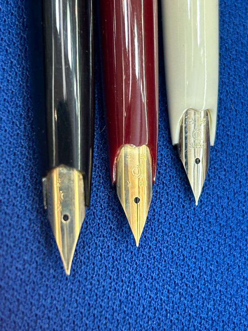 【18K 750】【ゴールド製ニブ】プラチナ万年筆　未使用品　3本セット