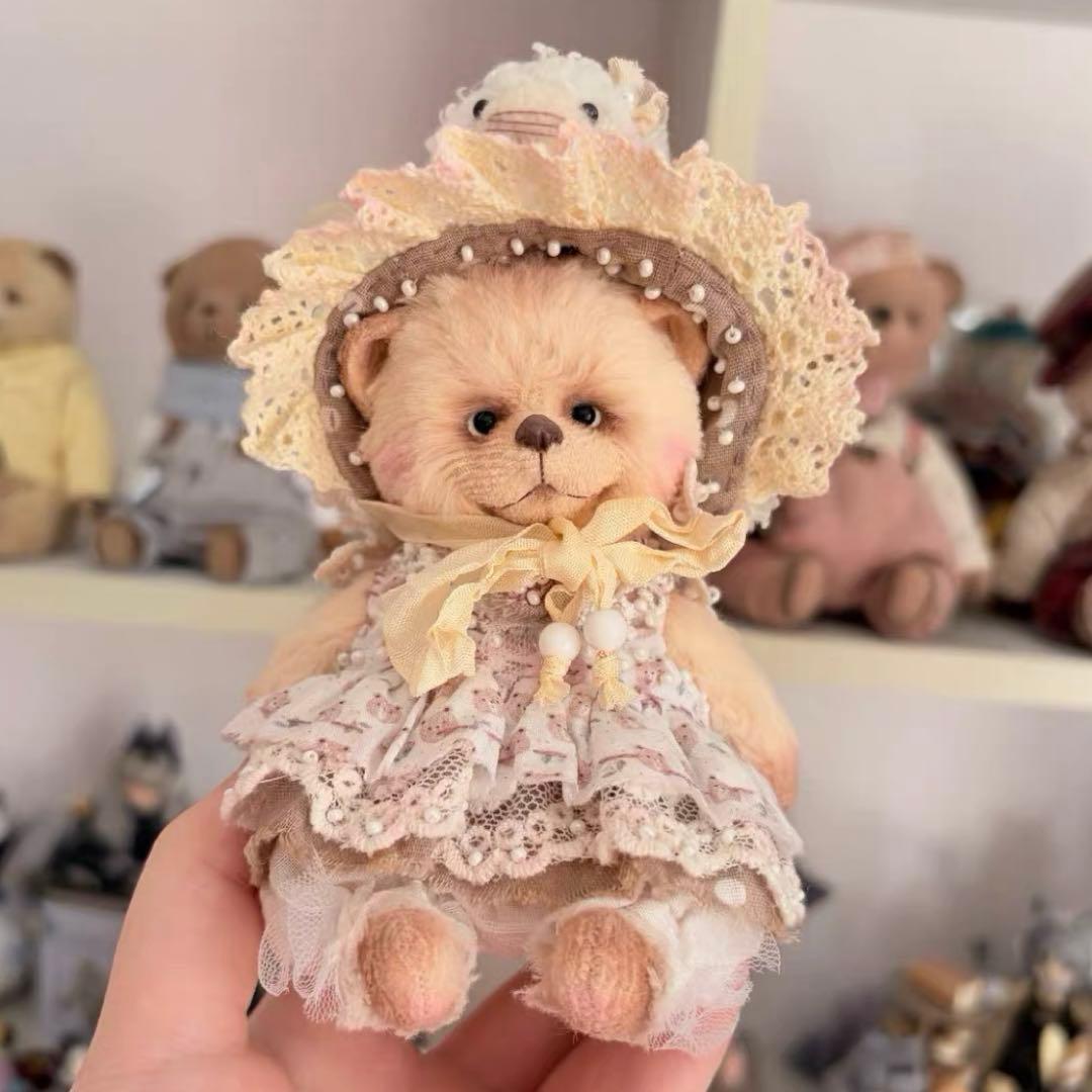くまアヒルくまちゃん アーティストベア 海外作家様 ハンドメイド ぬいぐるみ