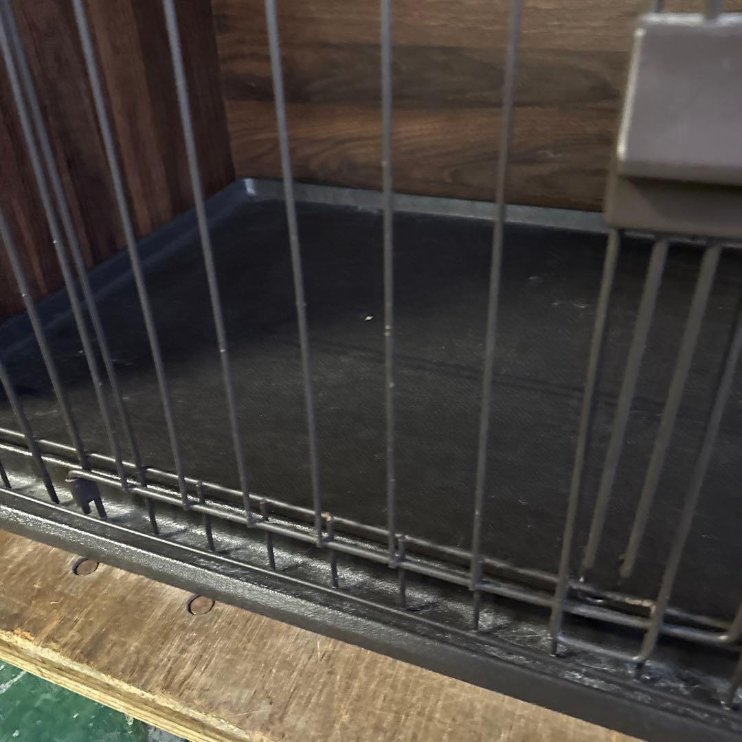 犬用ケージ ダークブラウン 2ドア ペット用品 サークル 格安