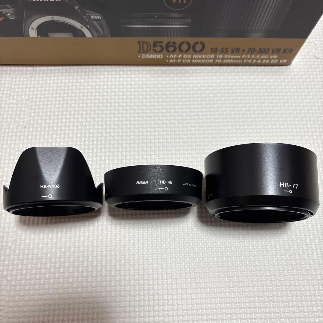 Nikon D5600 ダブルズームキット+単焦点レンズ1本 その他おまけ付き