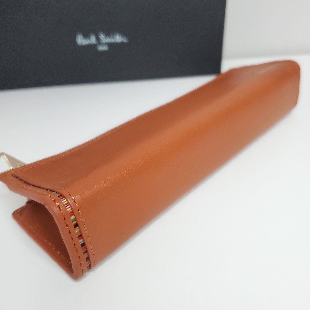 新品 Paul Smith レザーペンケース 箱付き ブラウン 入学祝い ギフト