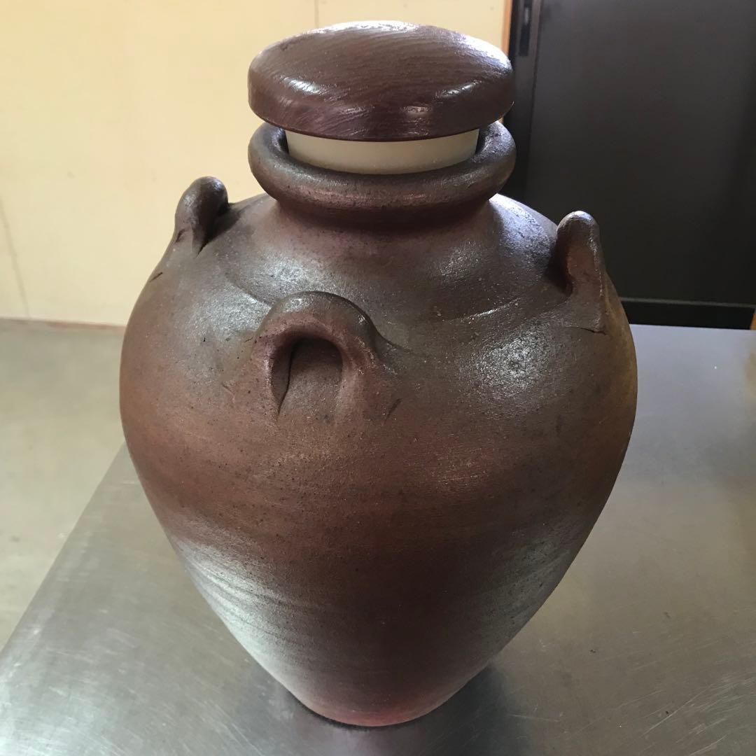 荒焼(あらやち)甕　四つ耳　泡盛古酒作り　熟成甕