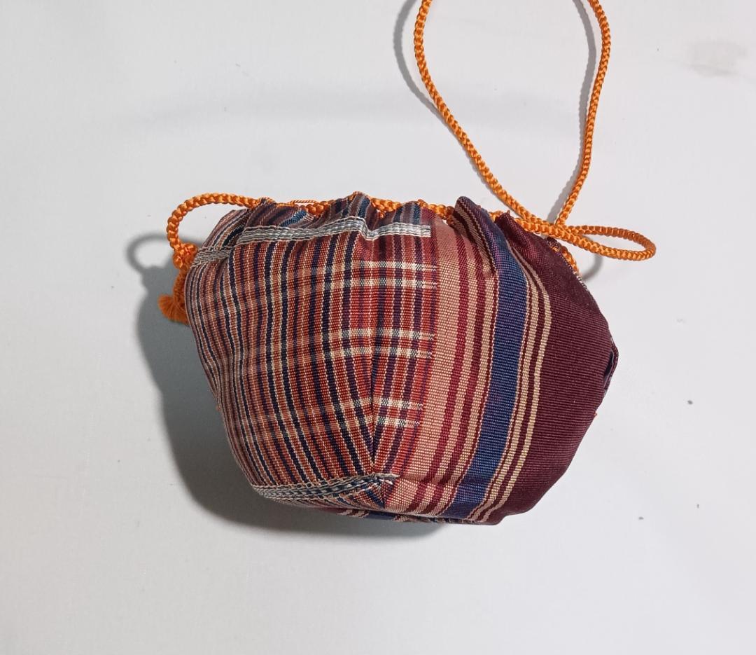茶道具　割蓋茶器　老松茶器　老松棗　弥三右衛門間道長緒仕覆付　美品！！