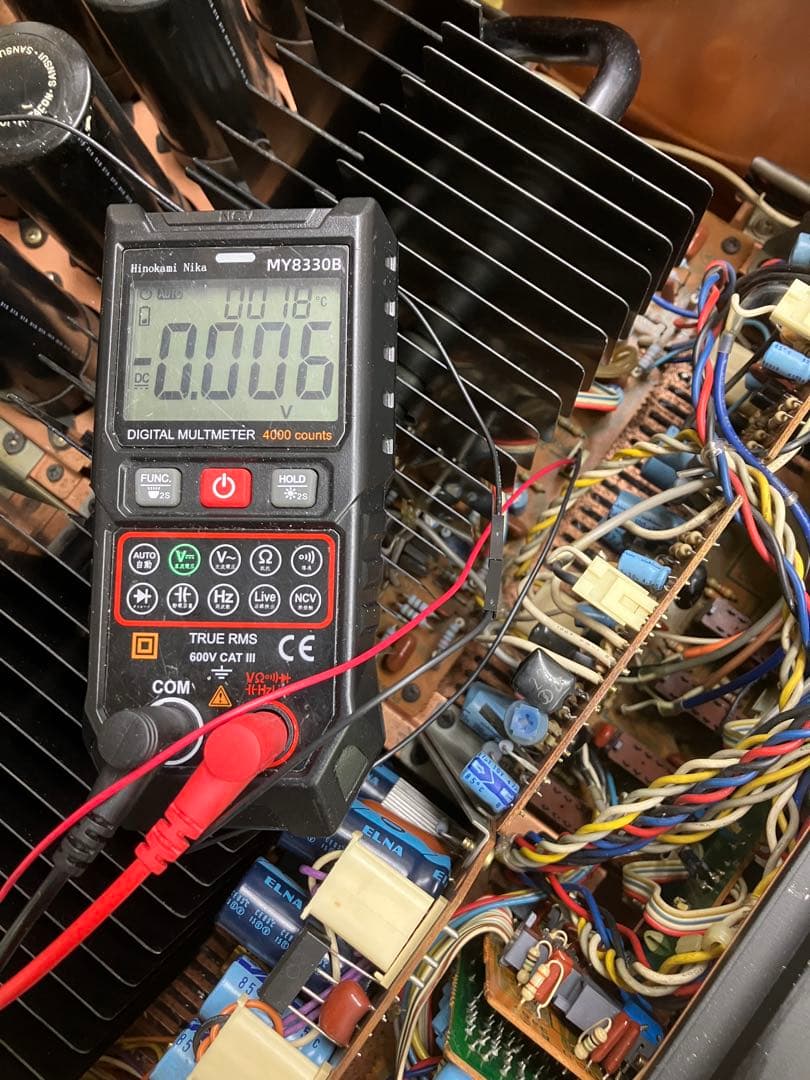 sansui AU-D907F コンデンサ交換 実働 セルフメンテナンス品