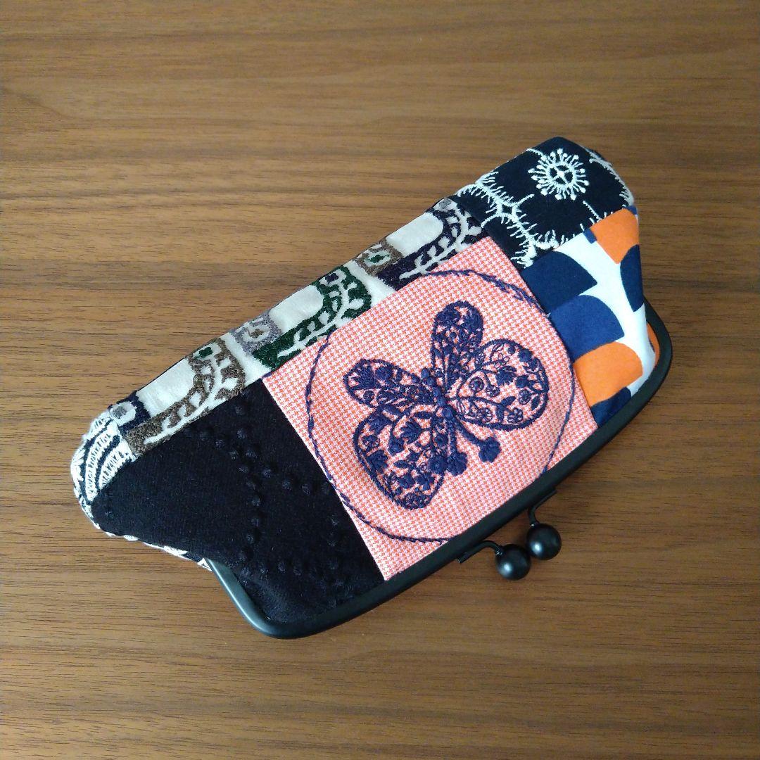 春財布❁ マットブラック口金 親子がま口財布 ☆ミナペルホネン ハンドメイド
