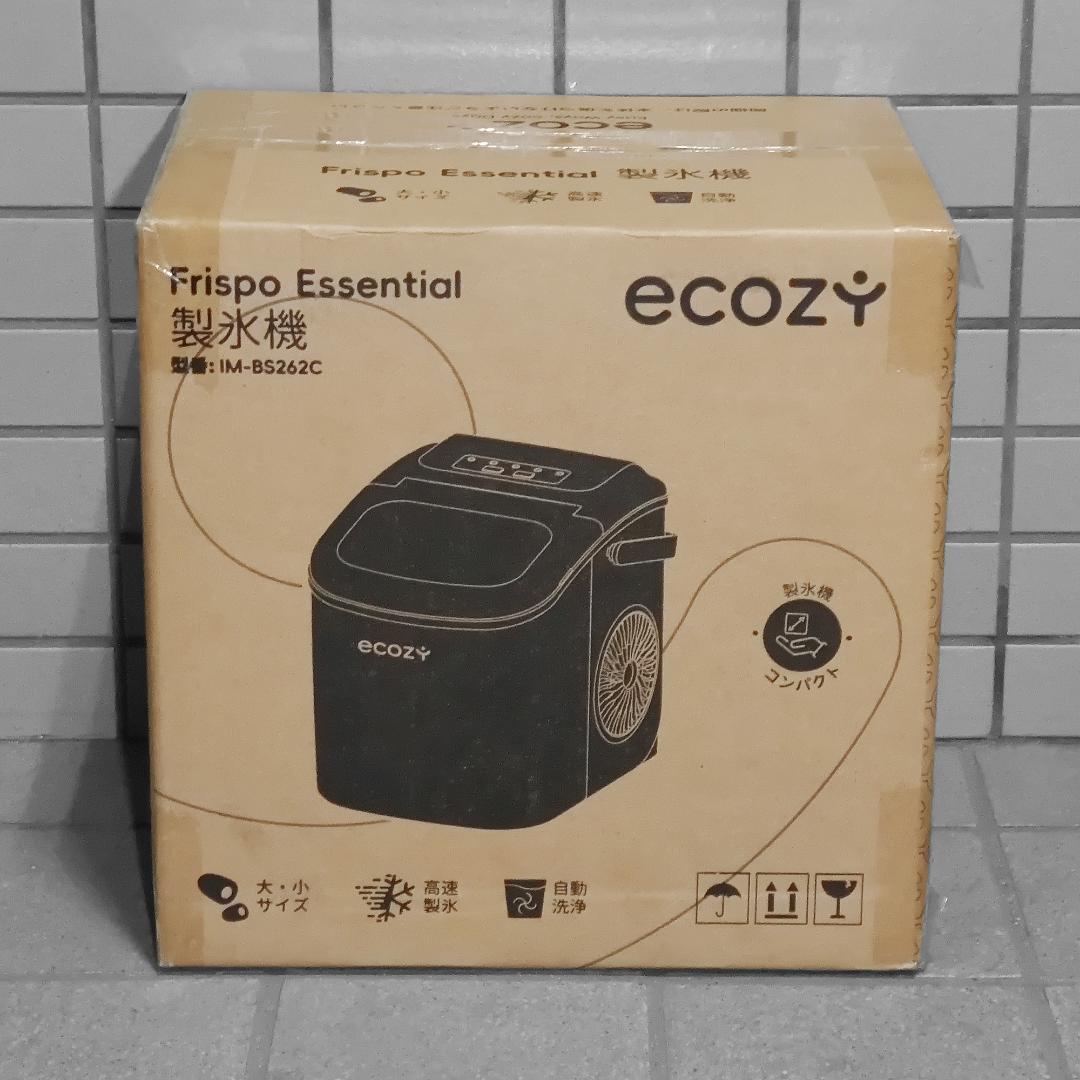 ecozy ポータブル高速製氷機 最速6分 小型 自動洗浄 2サイズの氷 PSE