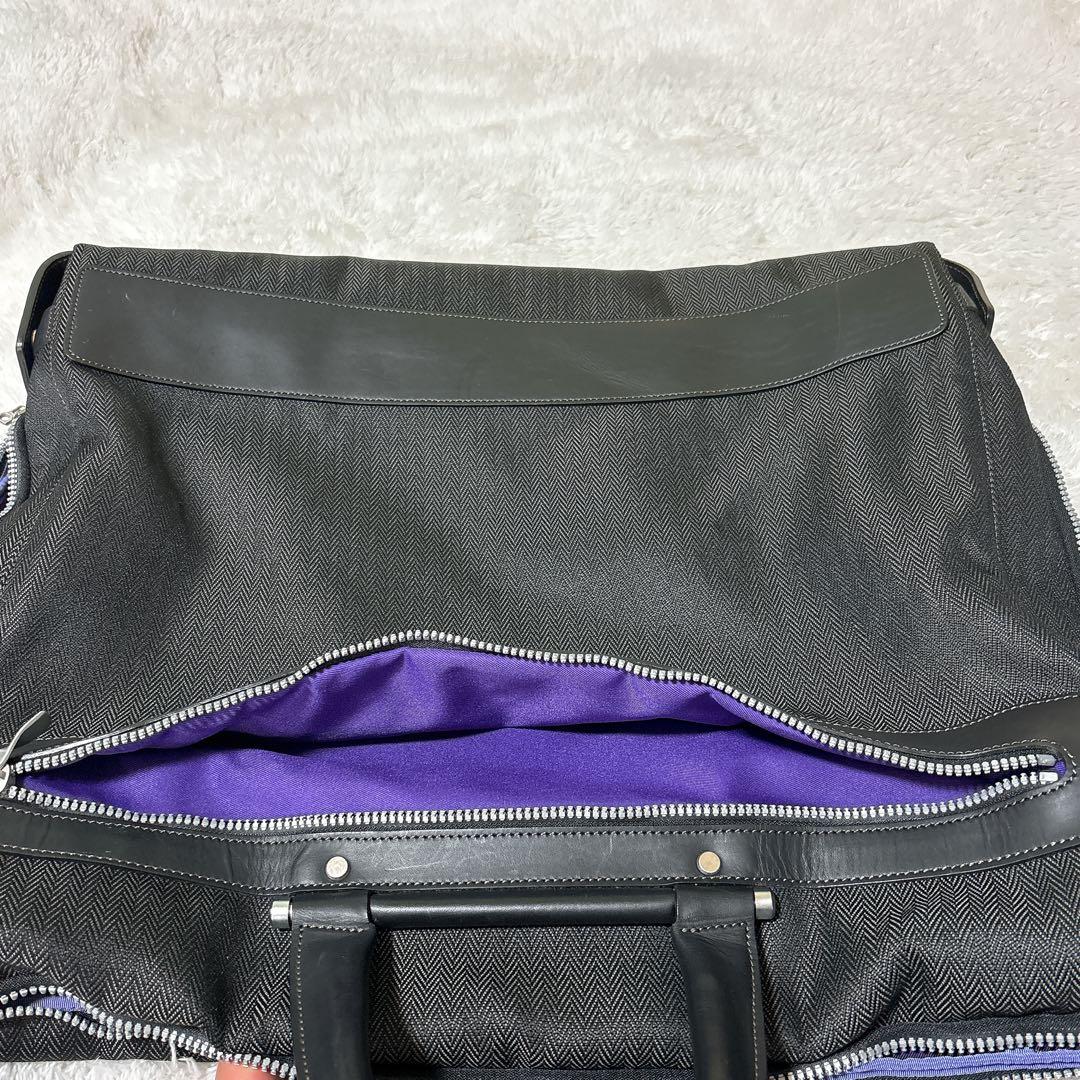 【美品】Paul Smith ガーメントバッグ 2WAY ブラック ヘリンボーン