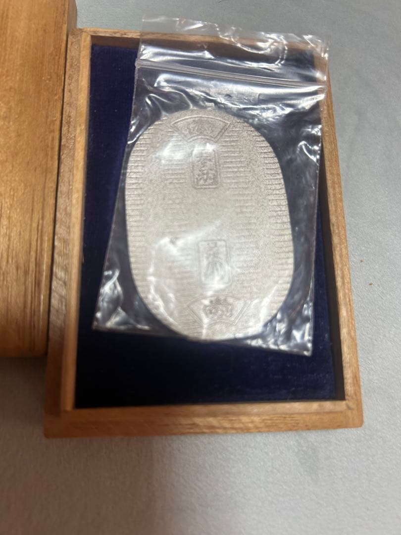【純銀】佐川急便 創業記念 小判（約20g）佐川清 刻印あり 桐箱入