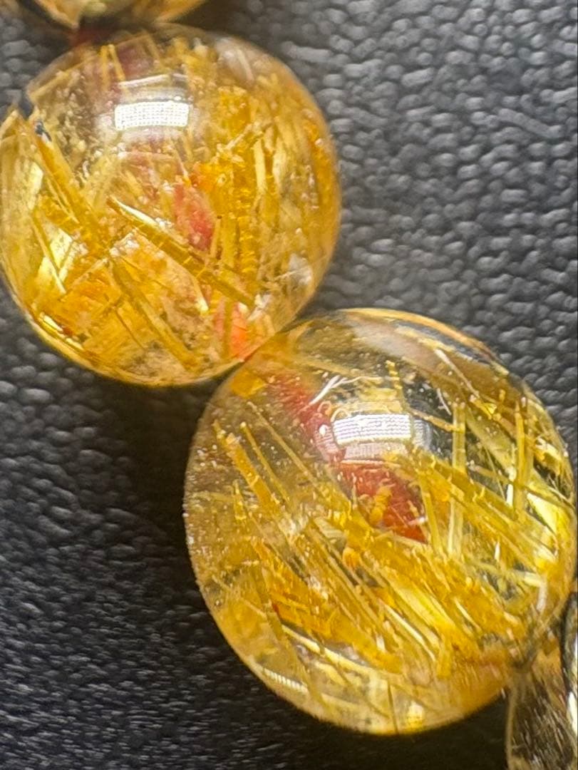 ✨高級 濃色板状タイチンルチルクォーツ ブレスレット✨