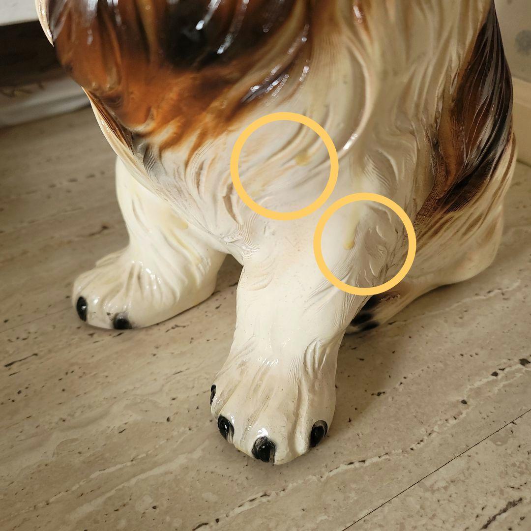 陶器製　　セントバーナード犬　置物　イタリア製