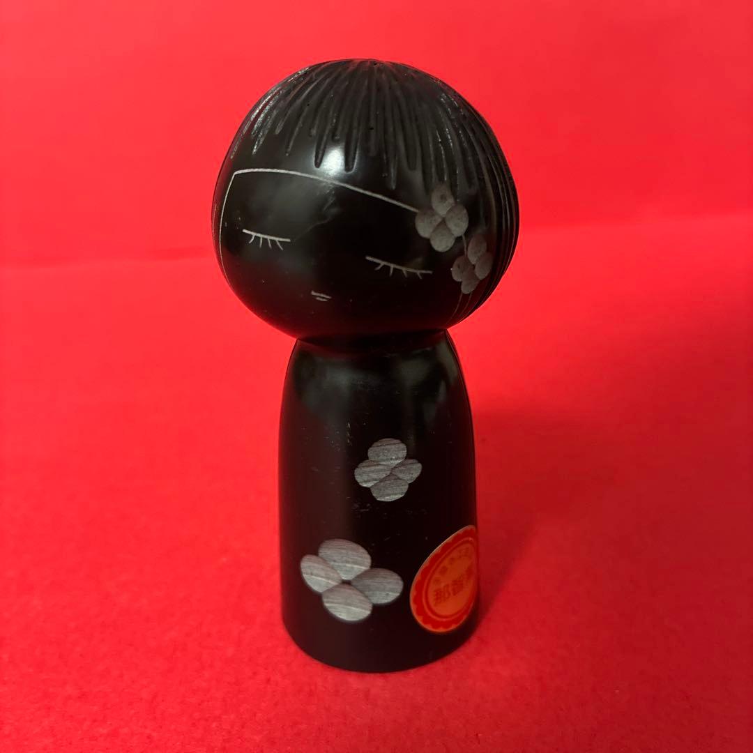 希少　ヴィンテージ　昭和時代物　那智黒石のこけし人形　置物　伝統工芸品　骨董