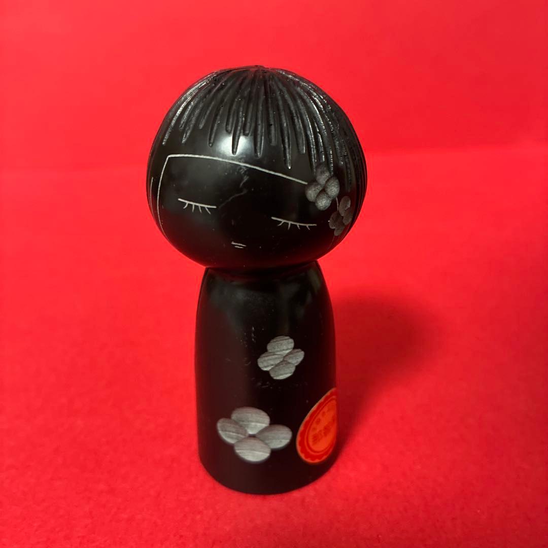 希少　ヴィンテージ　昭和時代物　那智黒石のこけし人形　置物　伝統工芸品　骨董