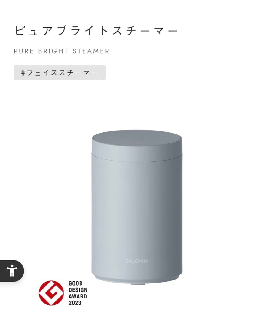 SALONIA ピュアブライトスチーマー グレー