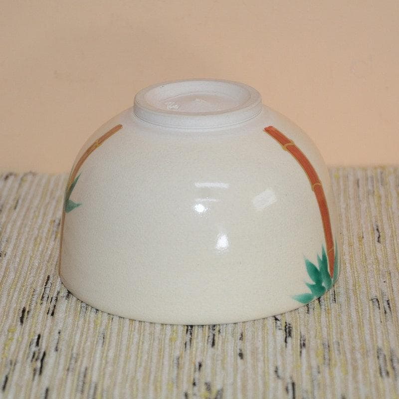 茶道具　仁清竹図茶碗　京焼　三浦竹軒　古物　送料込み