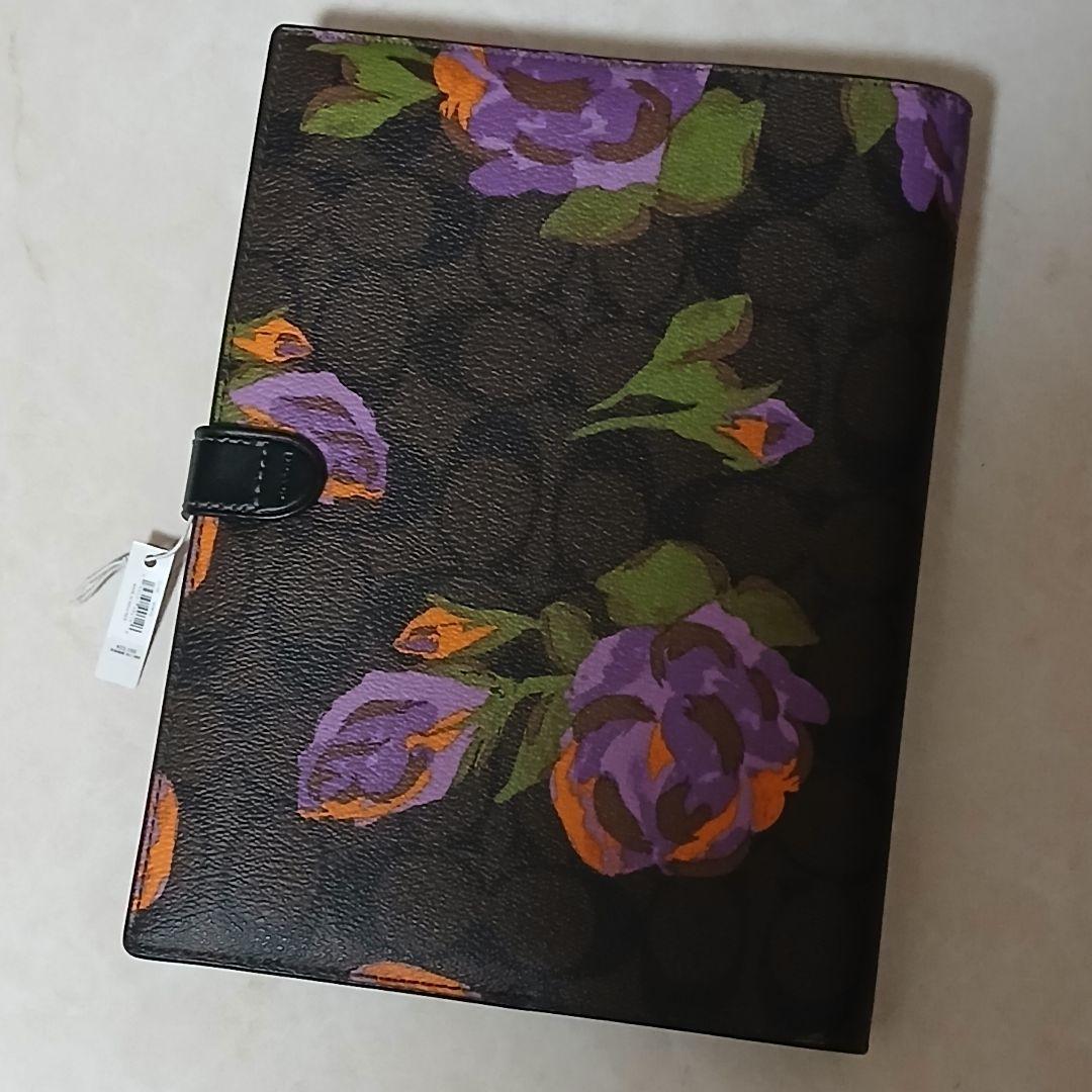 COACH コーチ ノートブック シグネチャー 花柄 薔薇 ブックカバー