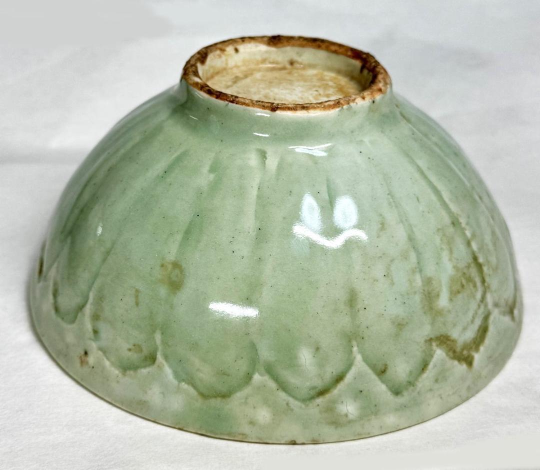 宋時代 龍泉窯青磁茶碗 時代品 伝世品焼物 歴史唐物 ウブ品 WWTT345