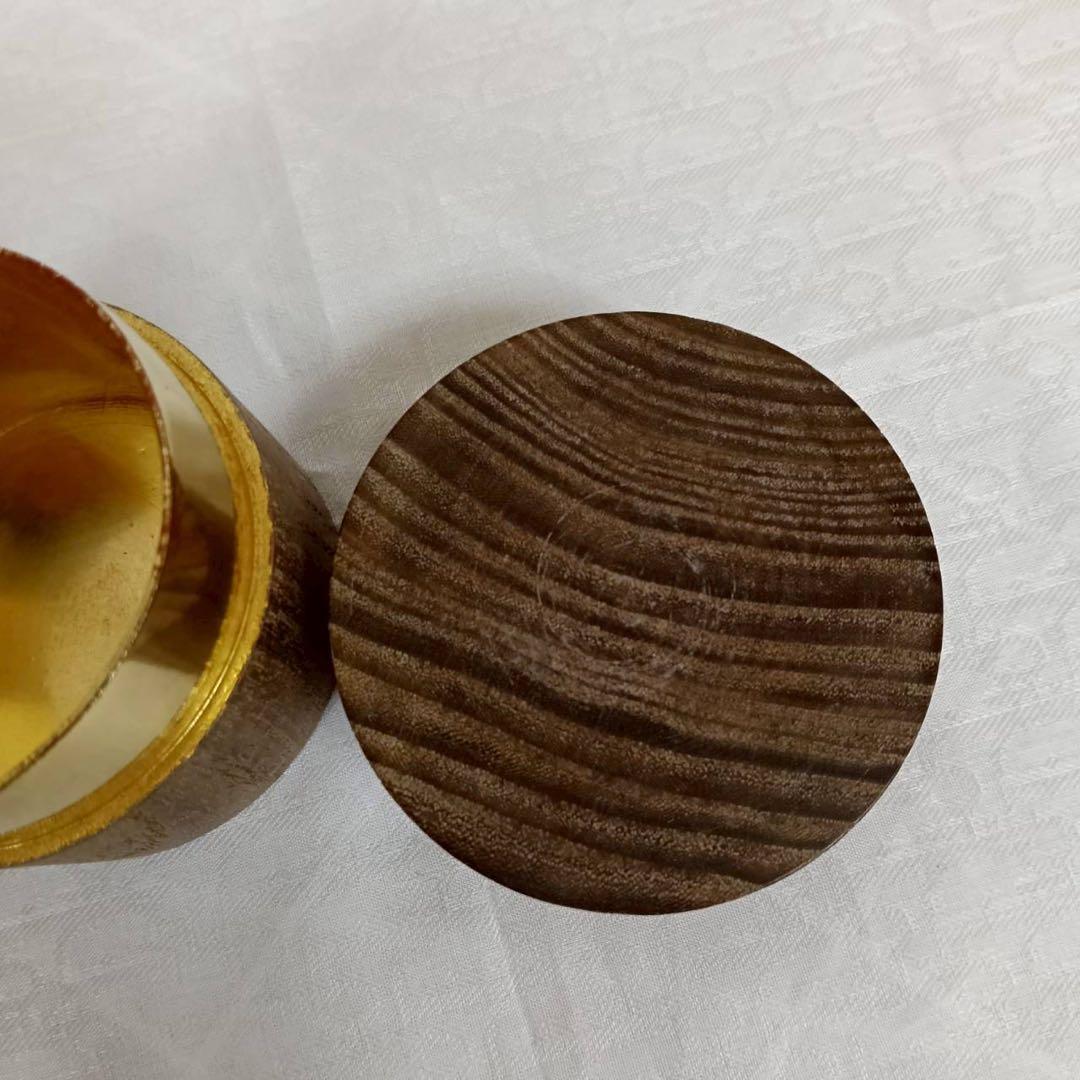 本桑　桑生地　和巾棗(中次) 内金箔張　裏千家