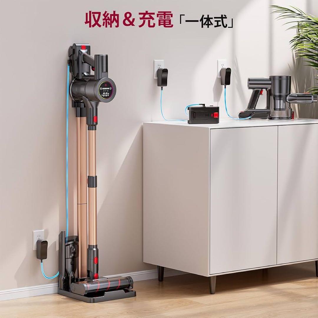 掃除機 コードレス 180000pa強力吸引 AIモードスティッククリーナー