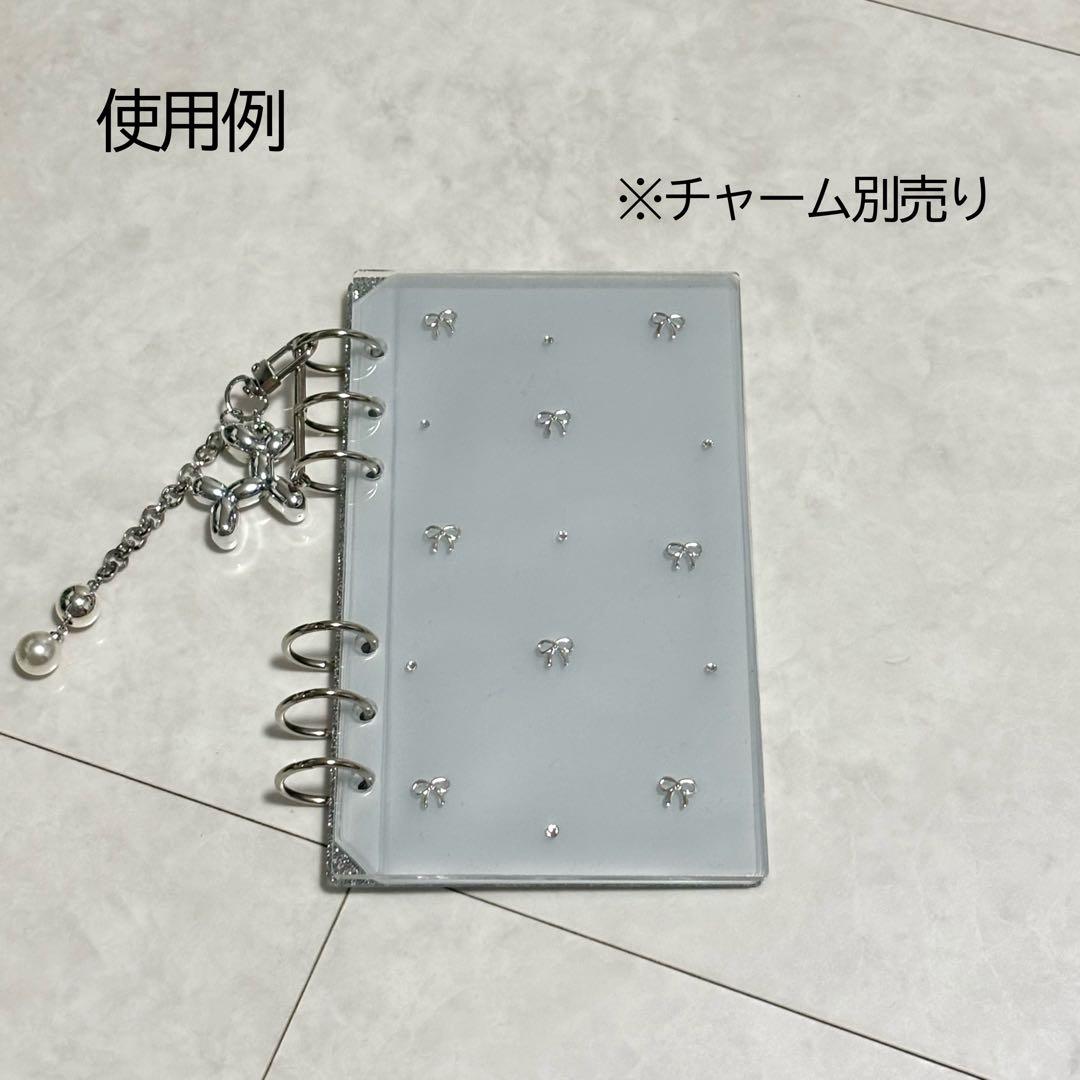 ✨リンゴ ✨A6 アクリルレジンバインダー　リング付き×2