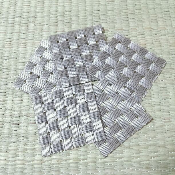 グレーのざぶとん 4cm×4cm×5枚 和室 ドールサイズ 座布団  はるかな国