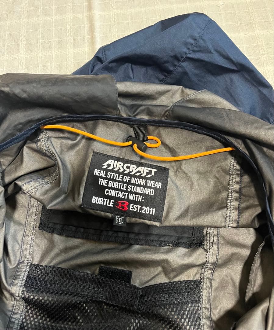 Burtle空調服 ネイビー/ブラックベスト　空調ファン、バッテリー　③