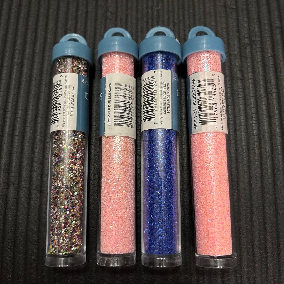 クラフトアート用ネイルグリッター4本セット売りバラ売り不可