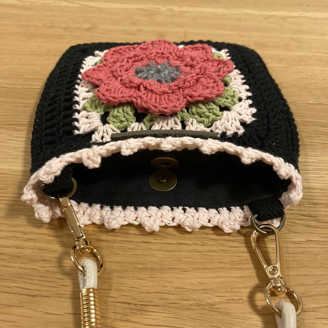 〈user_c7d7d101〉4点 黒 ピンクバラモチーフトートバッグ他