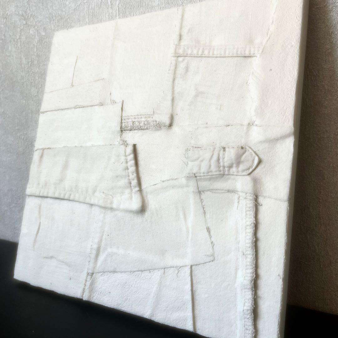 モダンアート　24×24㎝　2枚セット　デニム　現代アート　インテリア