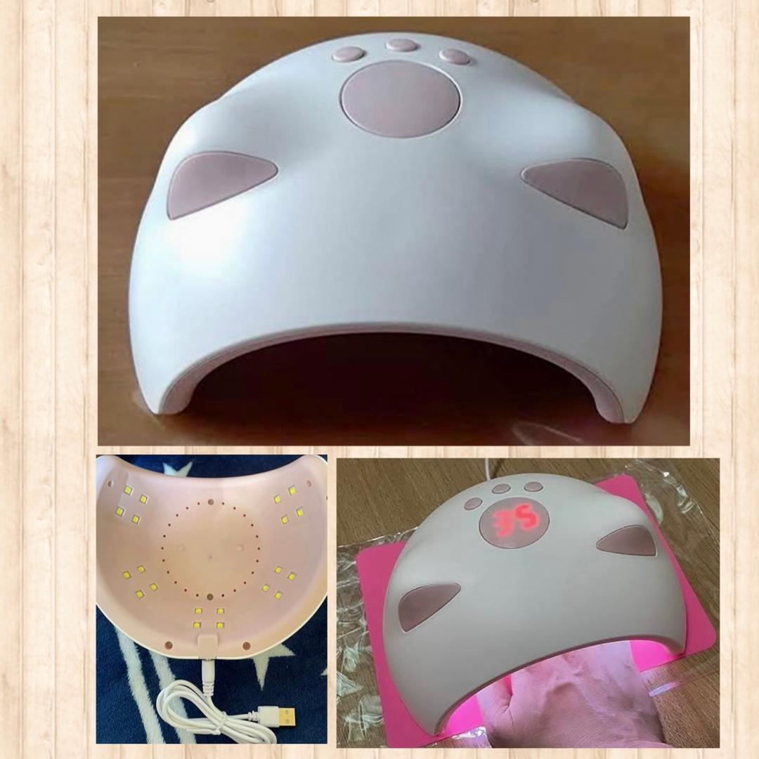 カワイイ猫型❤60Wハイパワー☆レジンジェル硬化☆プロ用♪❤USB接続